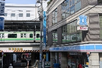 JR横浜線菊名駅のホームに隣接するビルの3階です